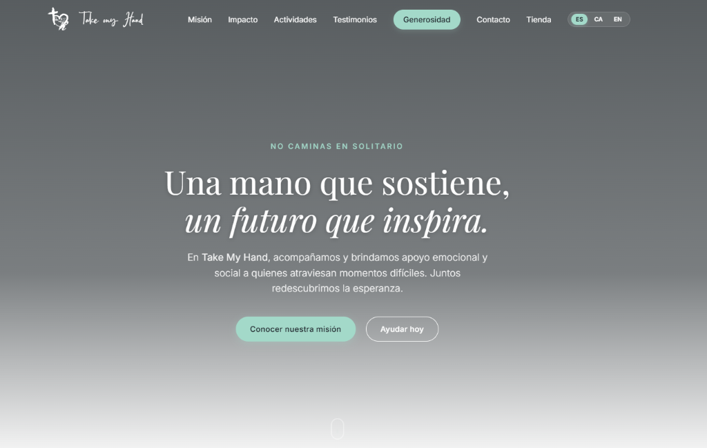 Proyecto web para Asociación Take My Hand