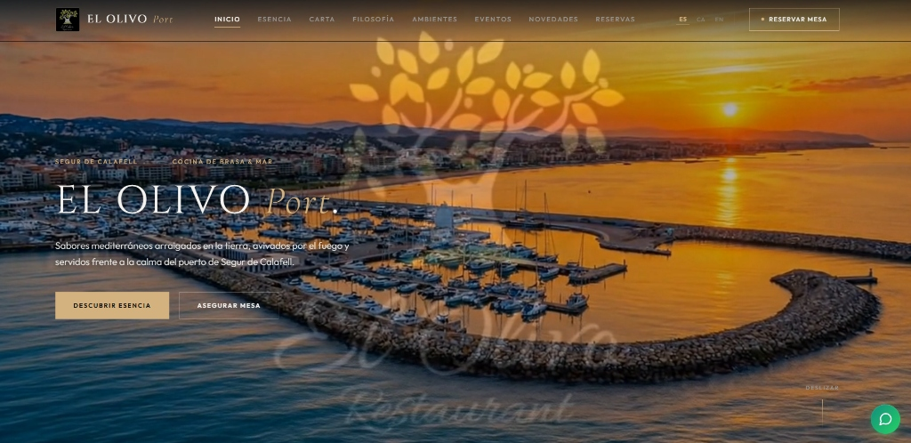 Proyecto web para Restaurante El Olivo Port